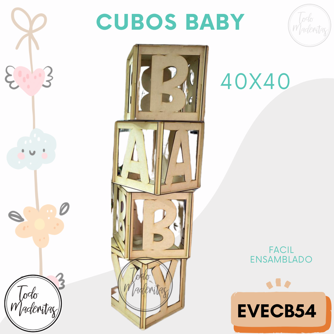 CUBOS BABY- EVENTOS DECORACION