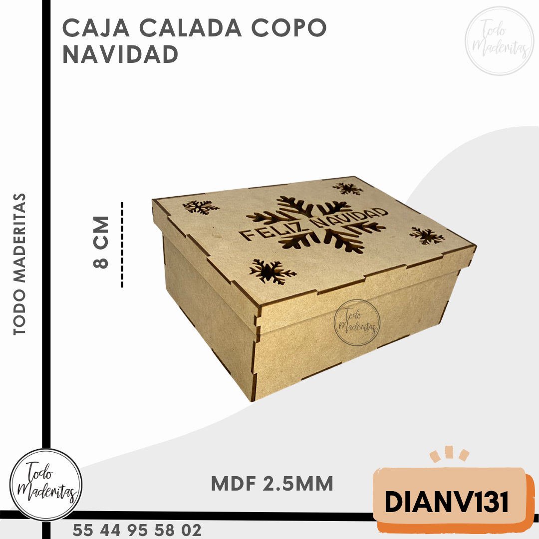 CAJA CALADA COPO NAVIDAD