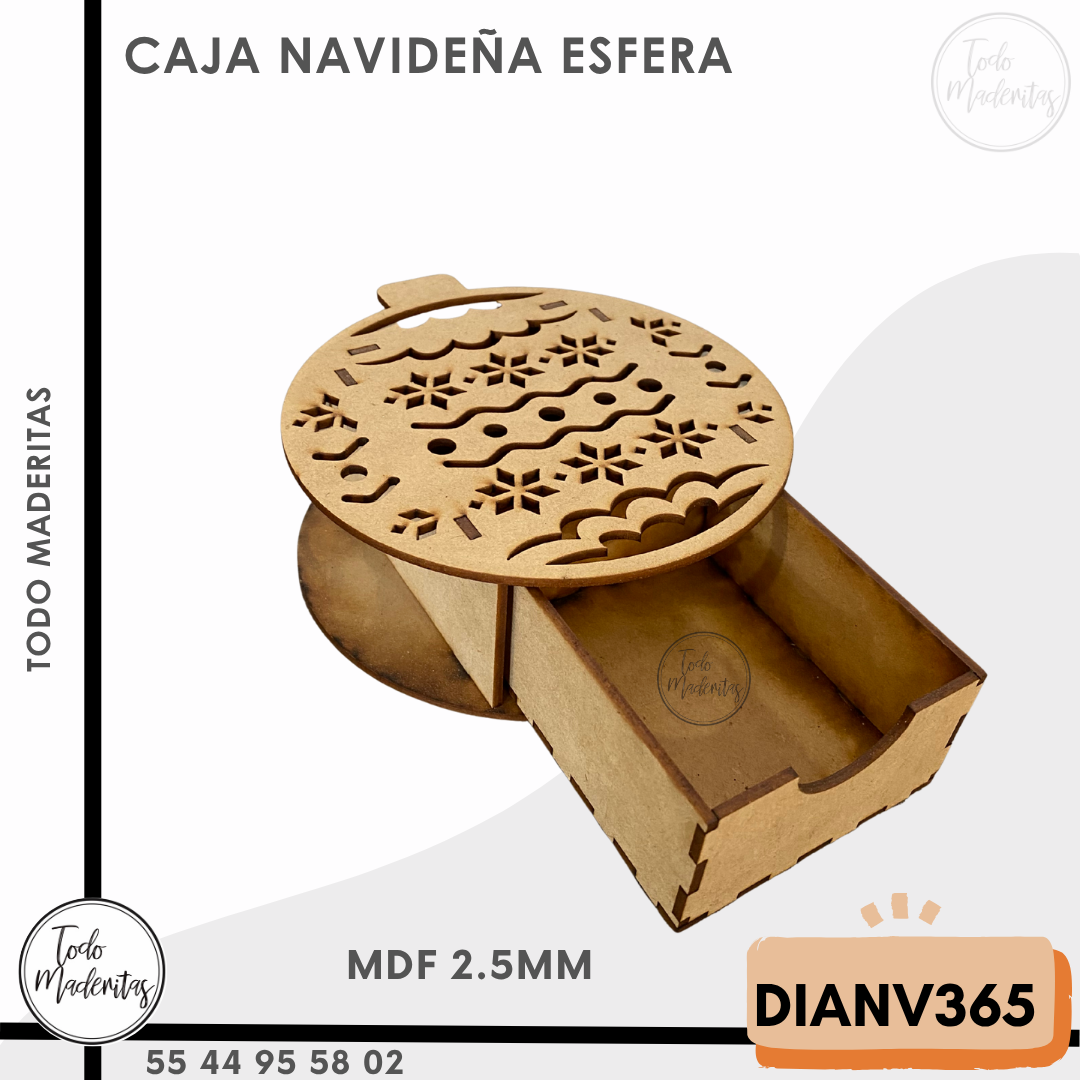 CAJA NAVIDEÑA ESFERA