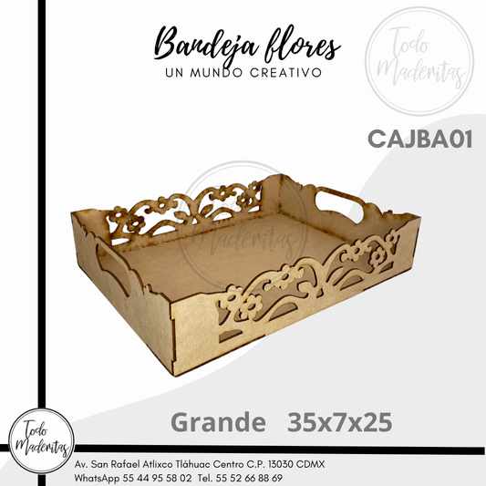 BANDEJA FLORES ASAS G