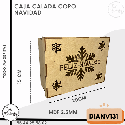 CAJA CALADA COPO NAVIDAD