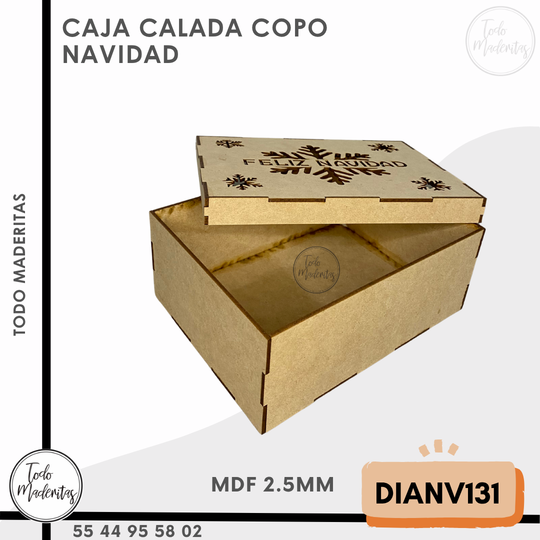 CAJA CALADA COPO NAVIDAD