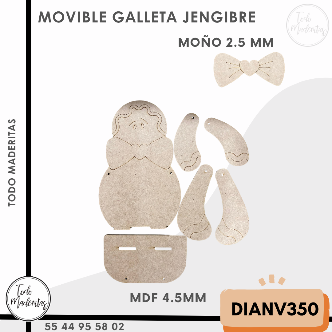 MOVIBLE GALLETA DE JENGIBRE