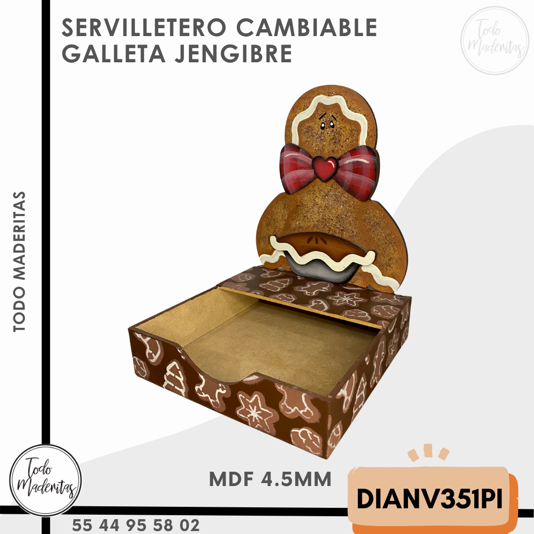 SERVILLETERO CAMBIABLE GALLETA JENGIBRE