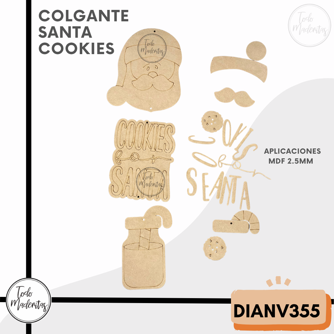 COLGANTE SANTA COOKIES