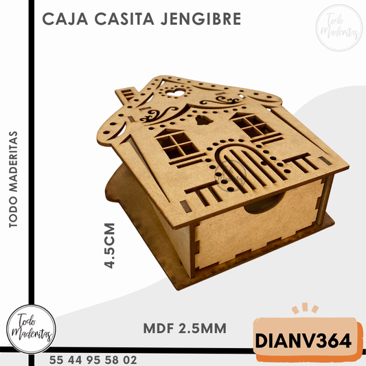 CAJA NAVIDEÑA CASITA JENGIBRE