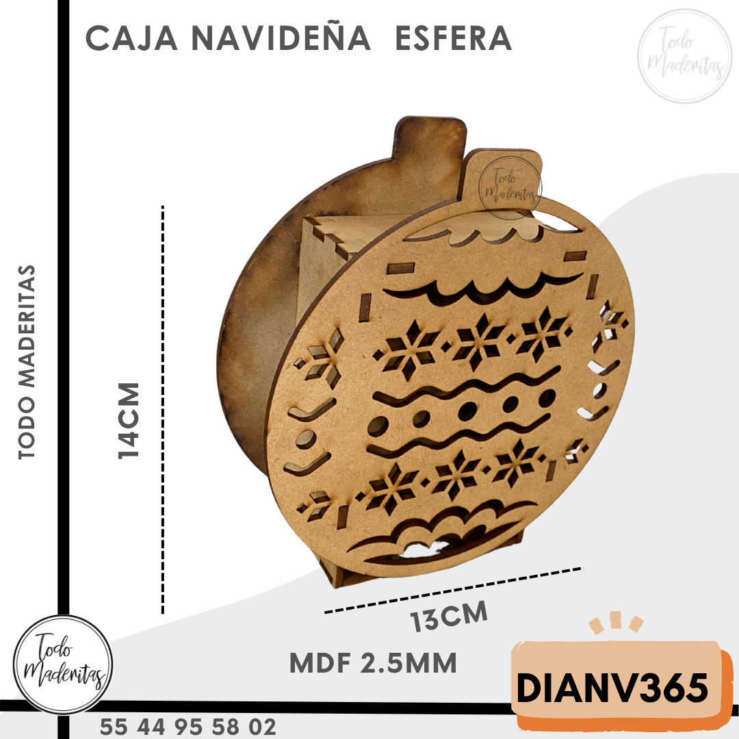 CAJA NAVIDEÑA ESFERA