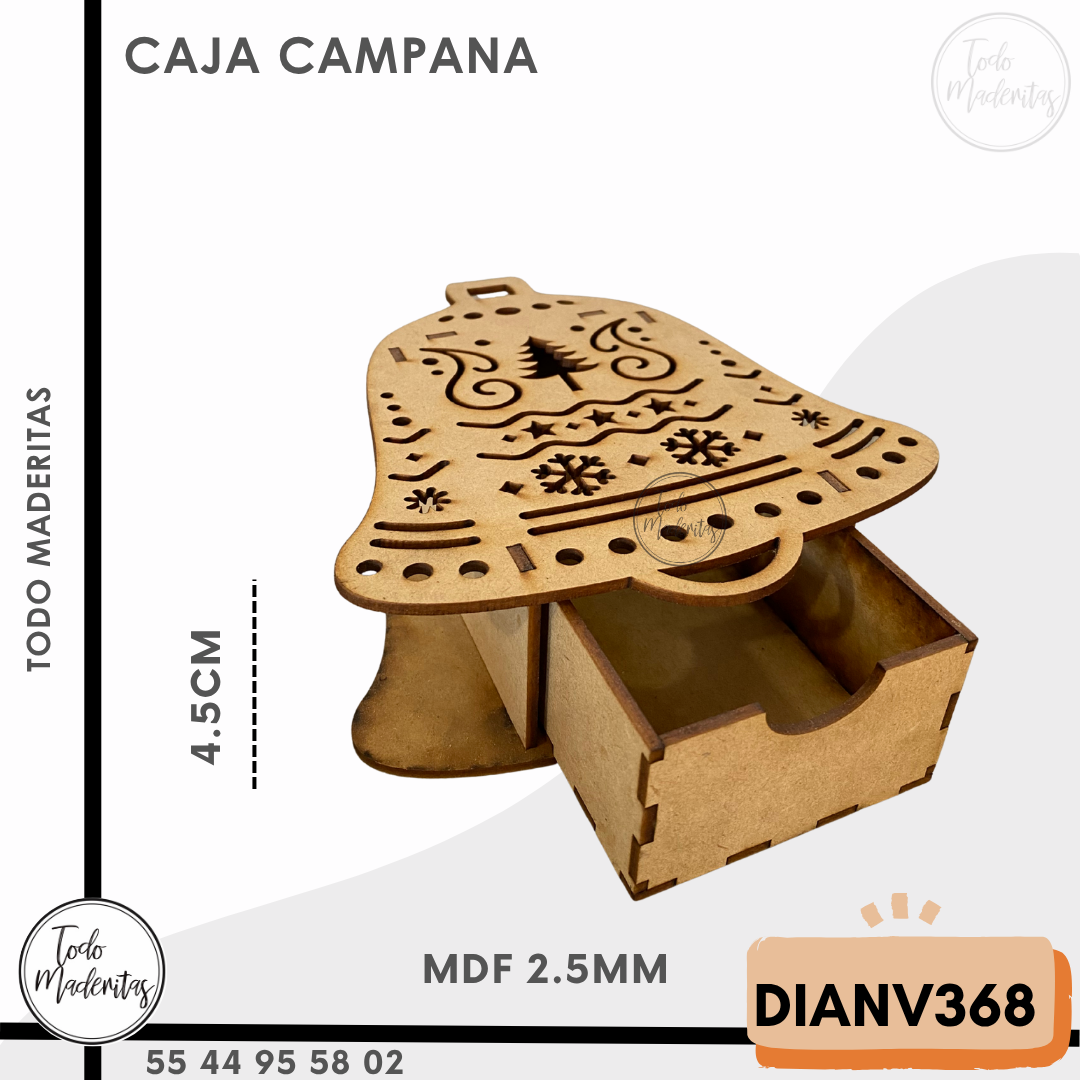 CAJA NAVIDEÑA CAMPANA
