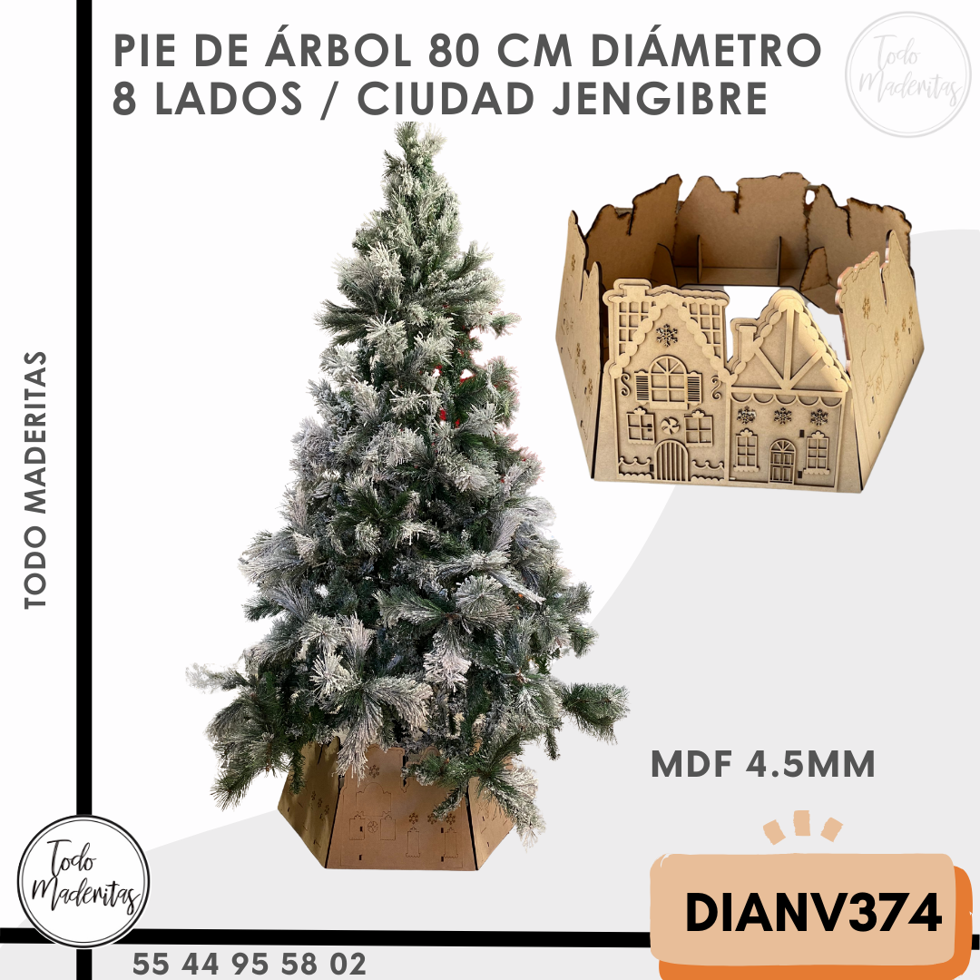 PIE DE ARBOL CASA DE JENGIBRE G/80CM