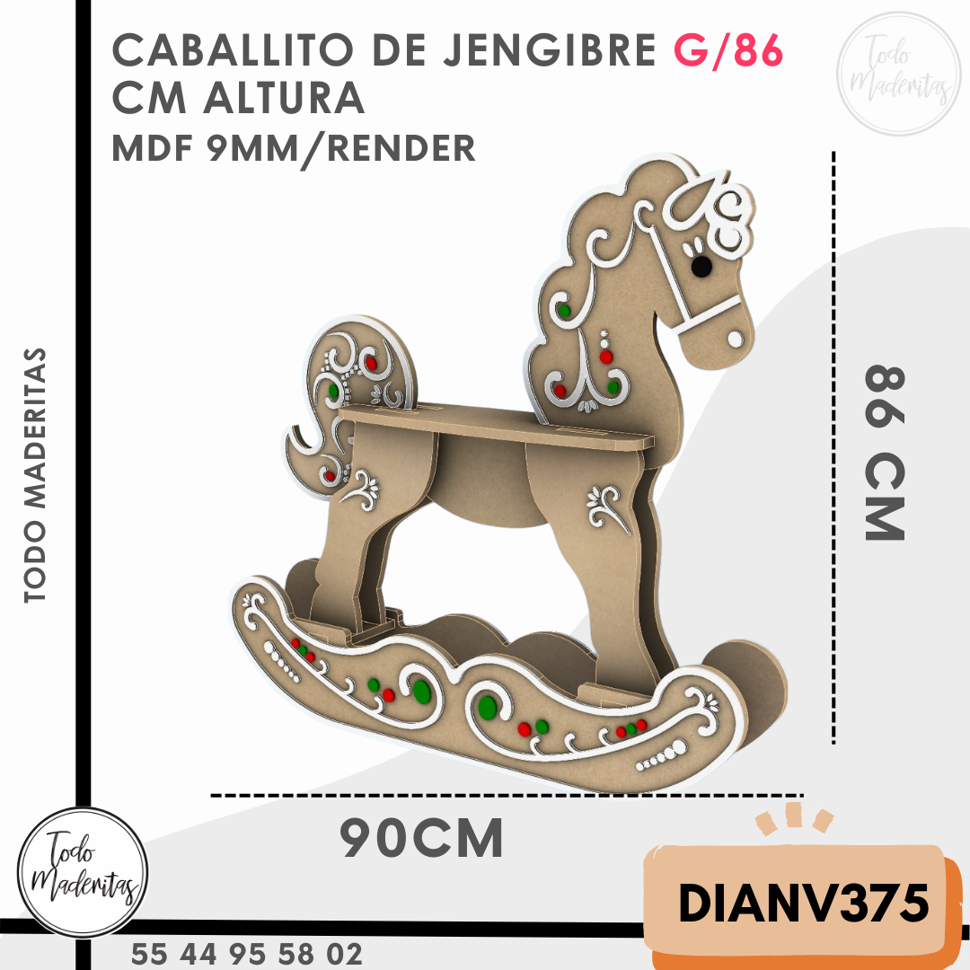 CABALLITO JENGIBRE G/86 CM